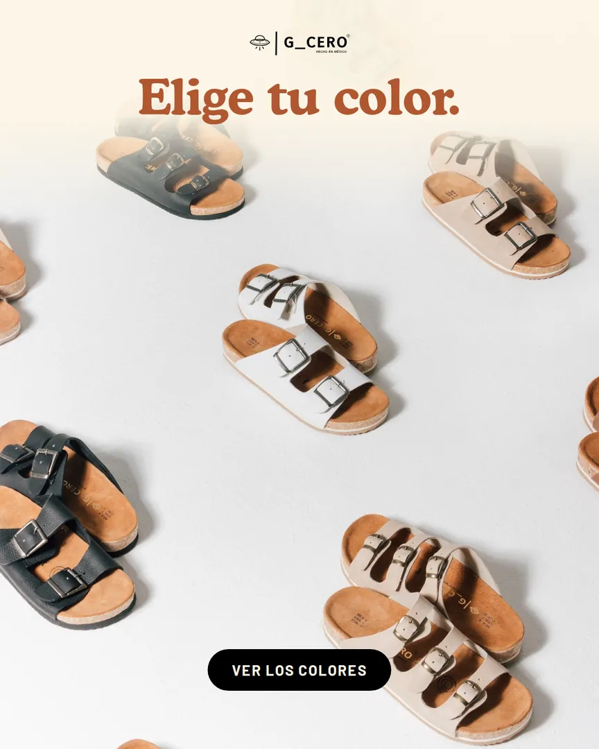 Sandalias de varios colores sobre fondo claro, para elegir el color