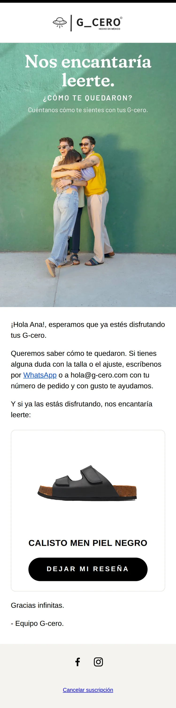 Correo: nos encantaría leerte