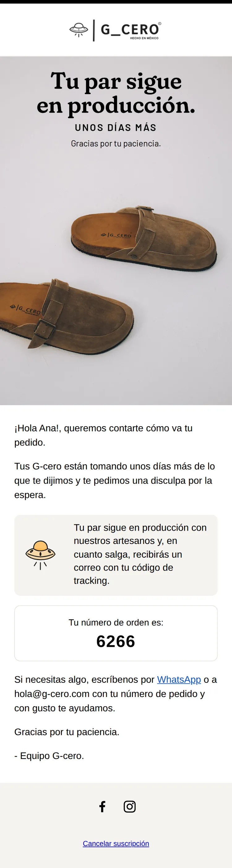 Correo del día 15: tu par sigue en producción