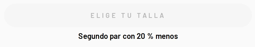 Aviso de segundo par con 20 % menos bajo el botón de compra